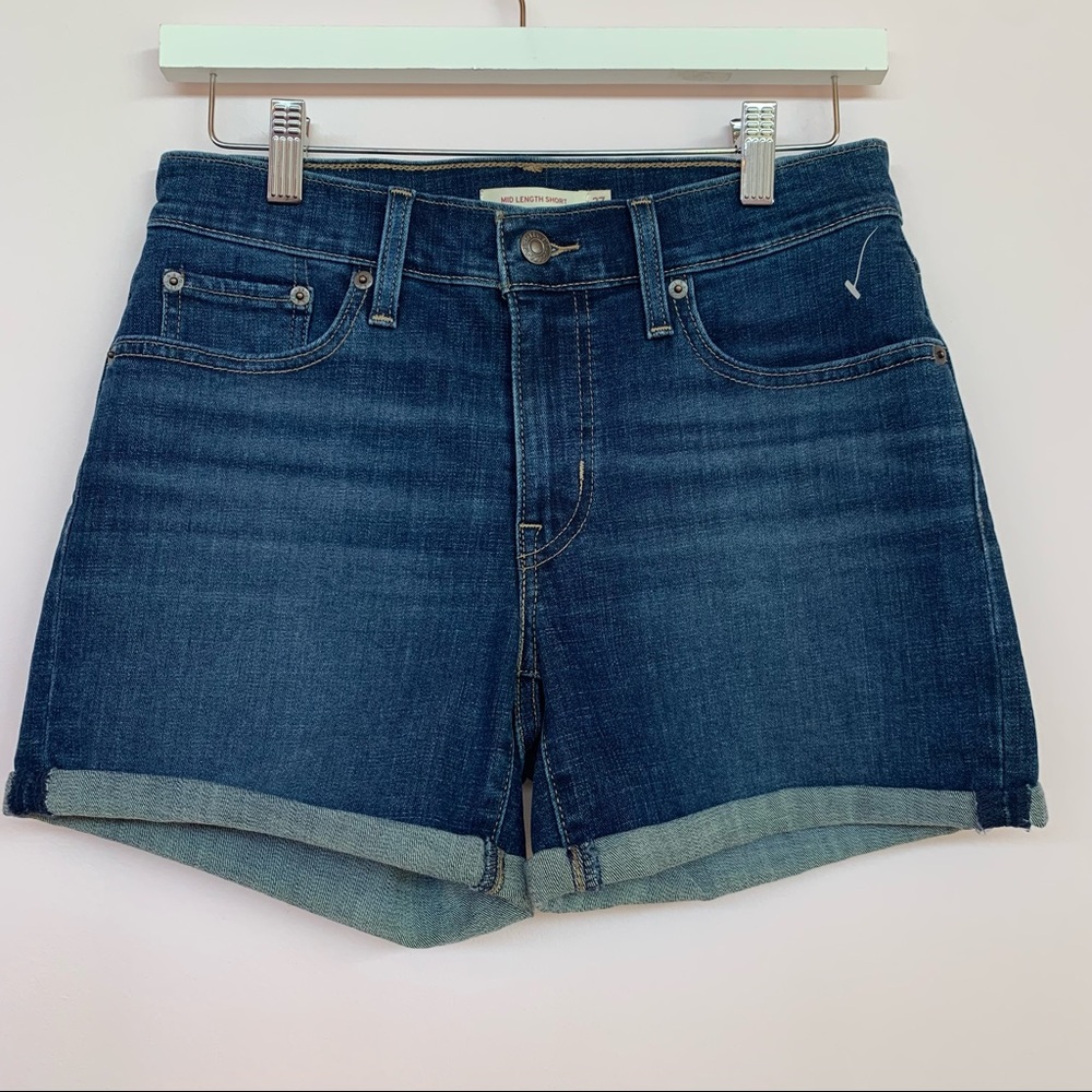 Levi’s Denim Dark Jean Shorts, Size 27, NWOT